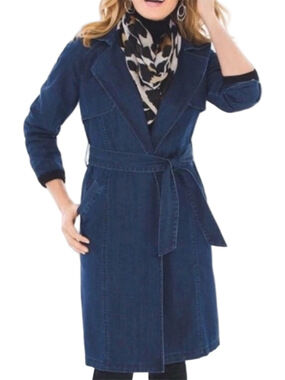 12. WOMENS CHICO’S 3/XL DETAIL DENIM JACKET